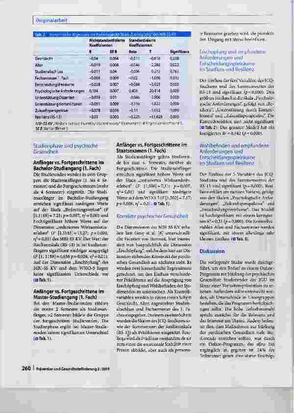Vorschauseite 5: Psychische Belastung Studierender