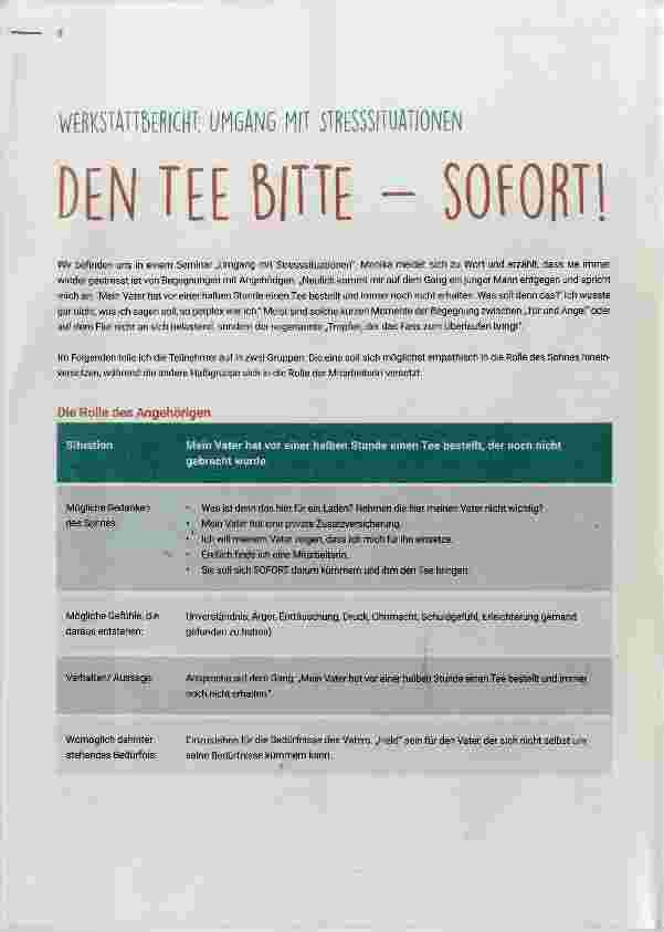 Vorschauseite 1: DEN TEE BITTE SOFORT!