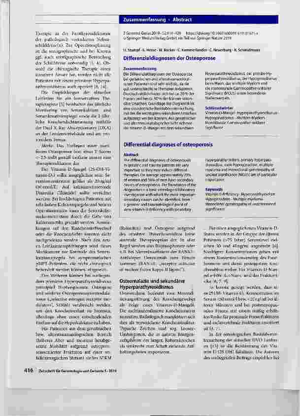 Vorschauseite 3: Differenzialdiagnosen der Osteoporose