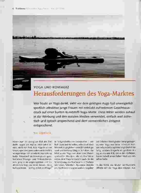 Vorschauseite 1: Herausforderungen des Yoga-Marktes
