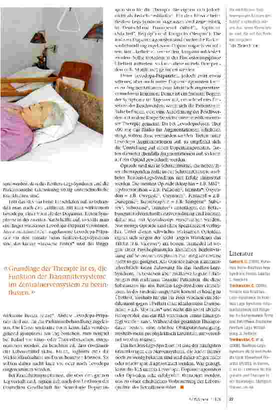 Vorschauseite 3: Restless-Legs-SyndromDas «Syndrom der unruhigen Beine»