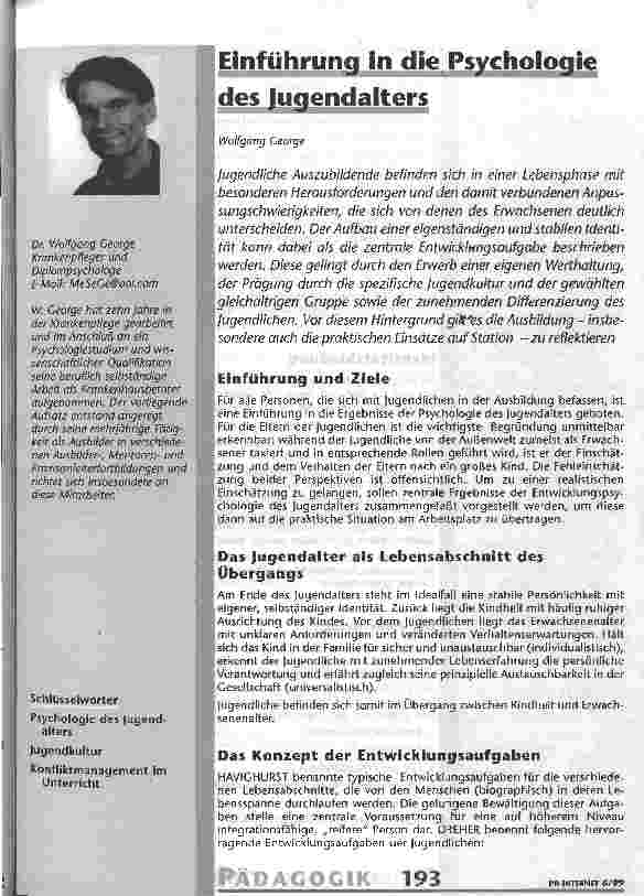 Vorschauseite 1: Einführung in die Psychologie des Jugendalters