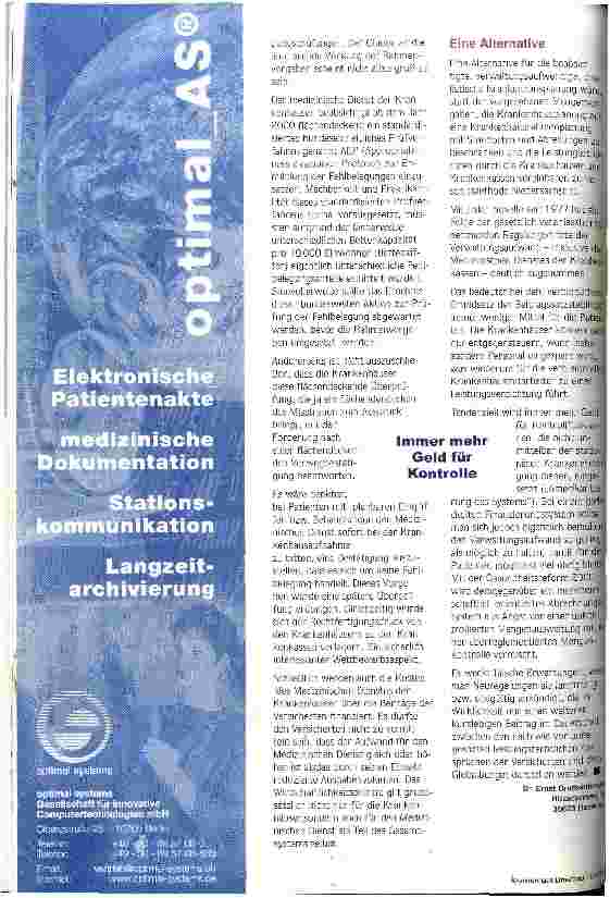 Vorschauseite 6: Einführung einer dualistischen Krankenhausplanung