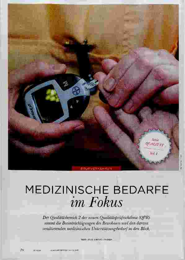 Vorschauseite 1: MEDIZINISCHE BEDARFE im Fokus