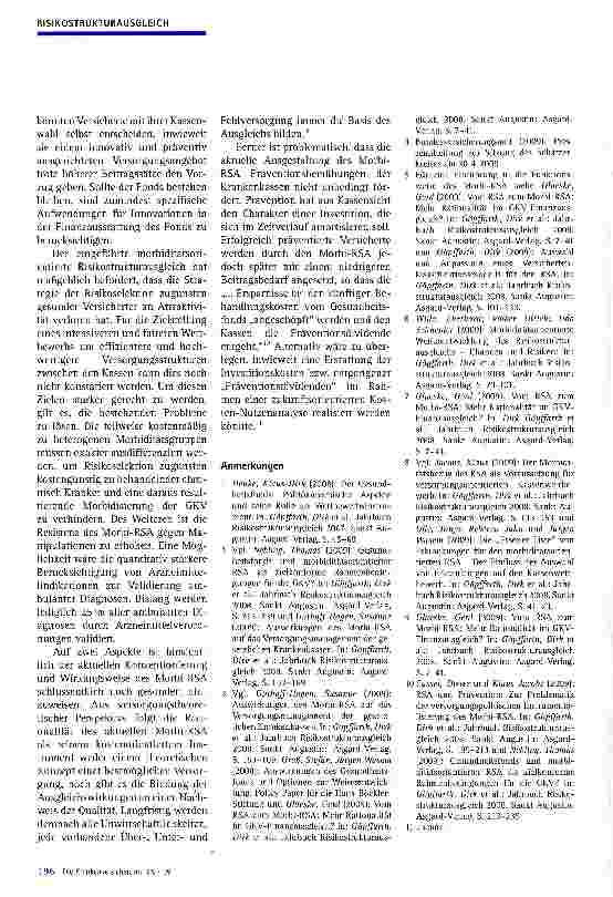 Vorschauseite 5: Gesundheitsfonds und Morbi-RSA