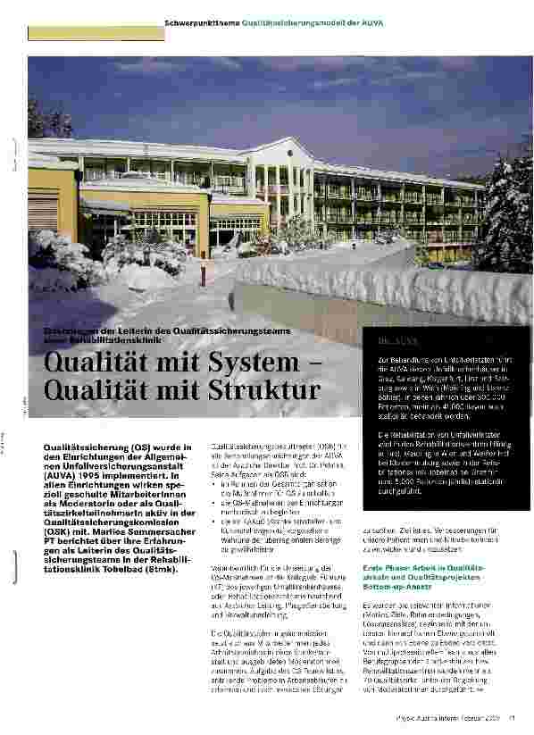 Vorschauseite 1: Dualität mit System - Qualität mit Struktur