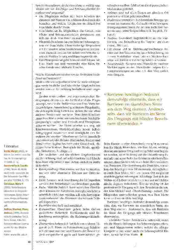 Vorschauseite 3: LichtblickeBarrieren bei sehbehinderten und blinden Bewohnern beseitigen