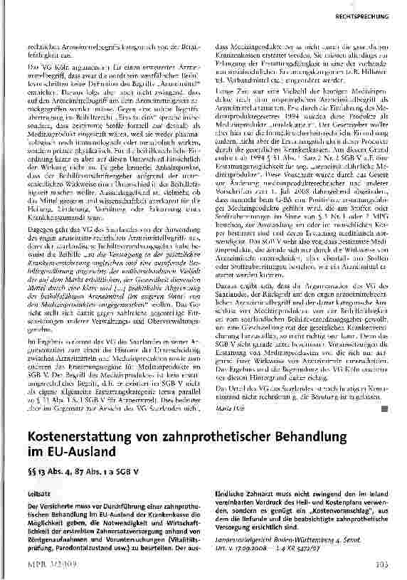Vorschauseite 5: Keine Beihilfe für synthetische Tränenersatzflüssigkeit