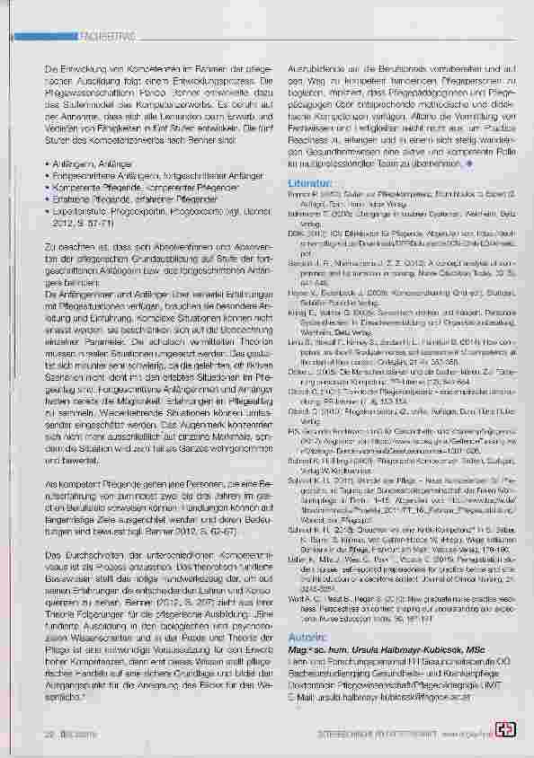 Vorschauseite 4: Kompetenzentwicklung in der pflegerischen Ausbildung