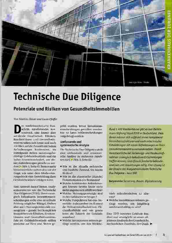 Vorschauseite 1: Technische Due Diligence