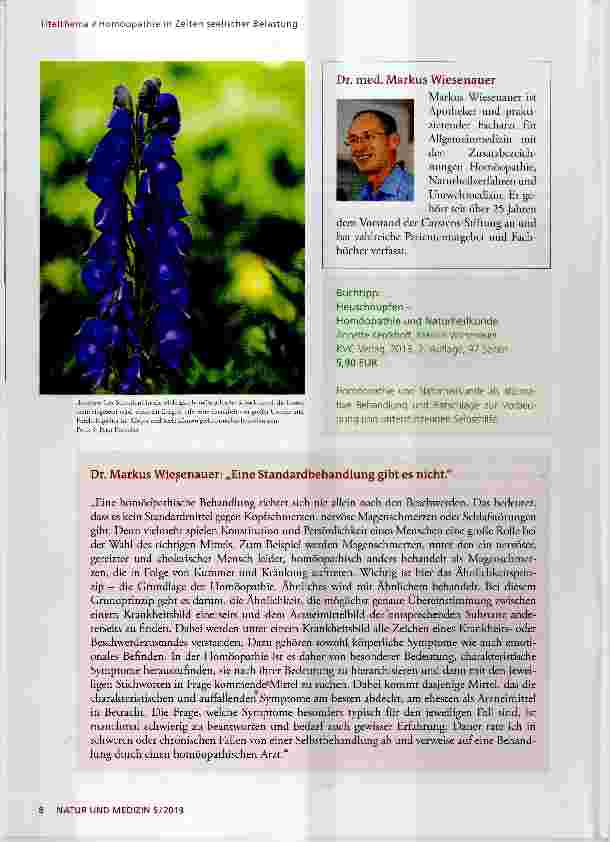 Vorschauseite 5: Homöopathie in Zeiten seelischer Belastung