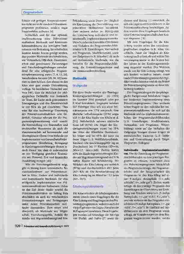 Vorschauseite 2: Präventionsarbeit in Kitas