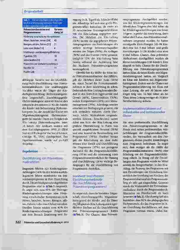 Vorschauseite 4: Präventionsarbeit in Kitas