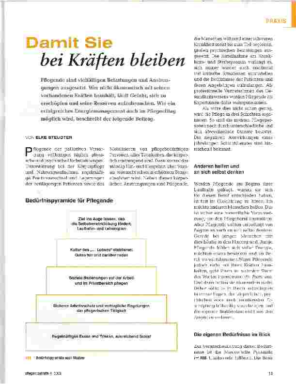 Vorschauseite 1: Damit Sie bei Kräften bleiben