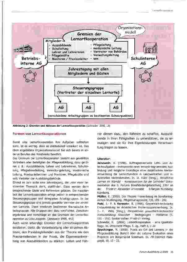 Vorschauseite 2: Lernortkooperation - eine Qualitätsfrage pflegerischer Ausbildung