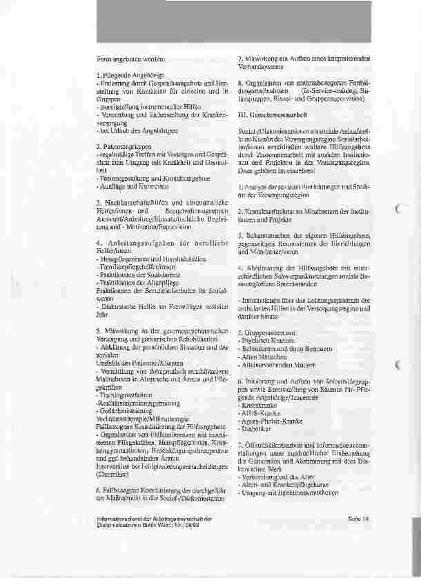 Vorschauseite 2: Sozialarbeit: In Sozialstationen unverzichtbar!