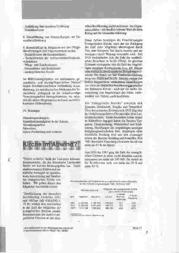 Vorschauseite 3: Sozialarbeit: In Sozialstationen unverzichtbar!