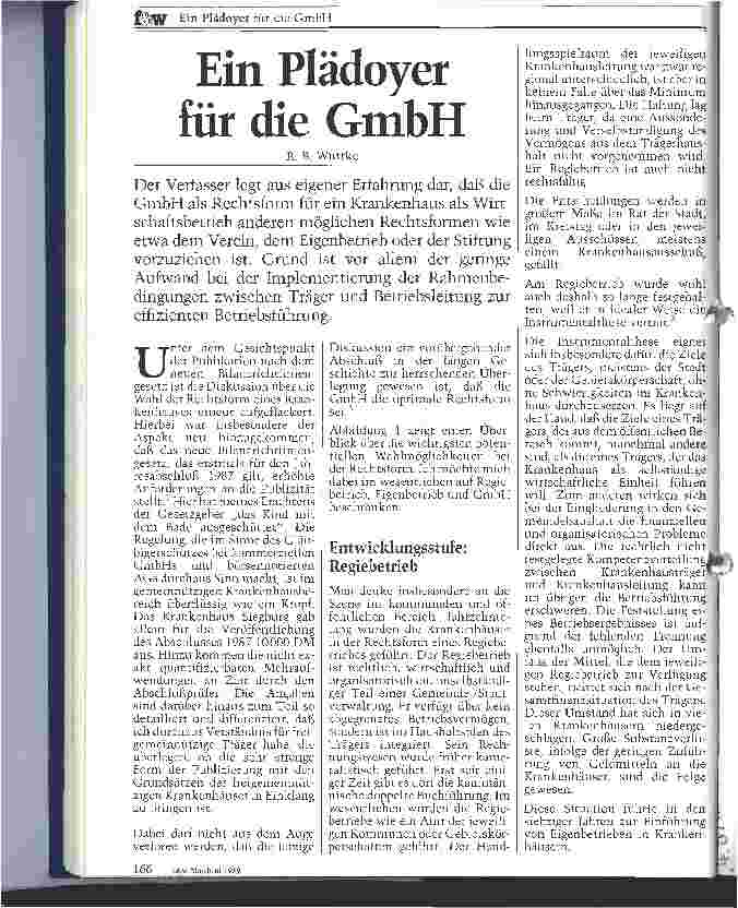 Vorschauseite 1: Ein Plädoyer für eine GmbH