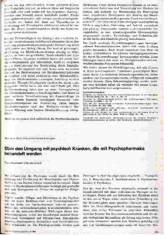 Vorschauseite 2: Die Behandlung psychisch Alterskranker mit modernen Geropsychopharmaka