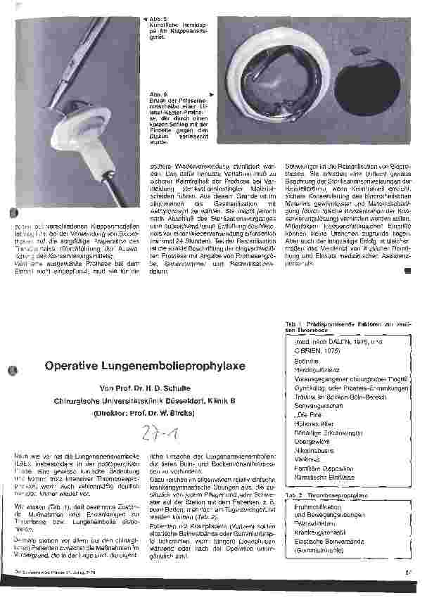 Vorschauseite 1: Operative Lungenembolieprophylaxe