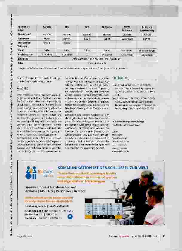 Vorschauseite 4: Logopädie 4.0 - Therapeutische Hausaufgaben mit dem Tablet