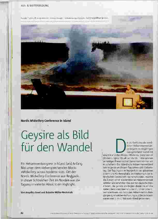 Vorschauseite 1: Geysire als Bild für den Wandel