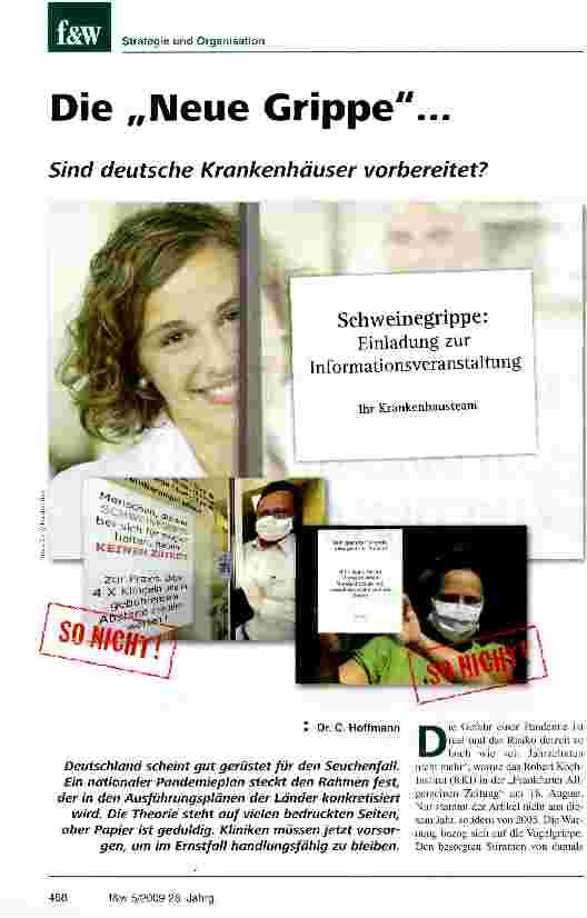 Vorschauseite 1: Die „Neue Grippe...