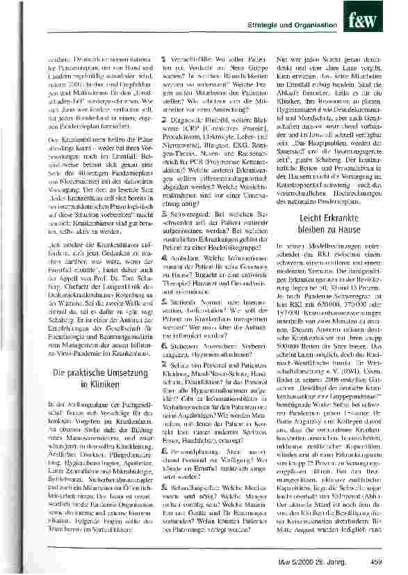 Vorschauseite 2: Die „Neue Grippe...