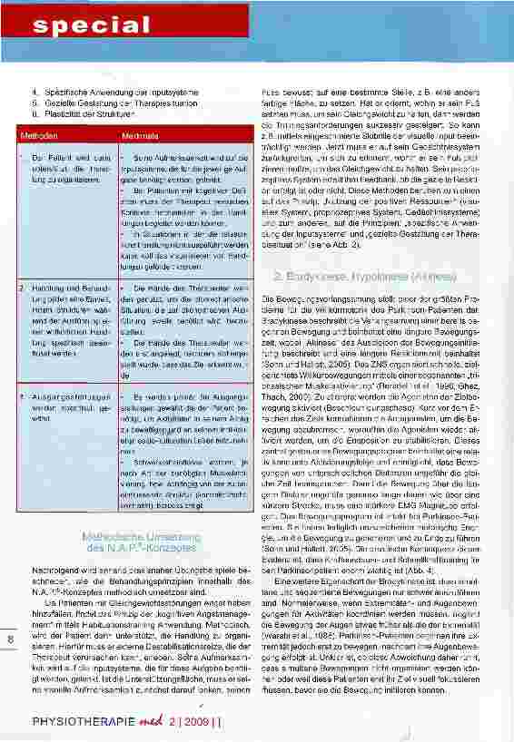 Vorschauseite 4: Morbus Parkinson Teil II Motorisches Strategietraining nach dem N.A.P.-Konzept