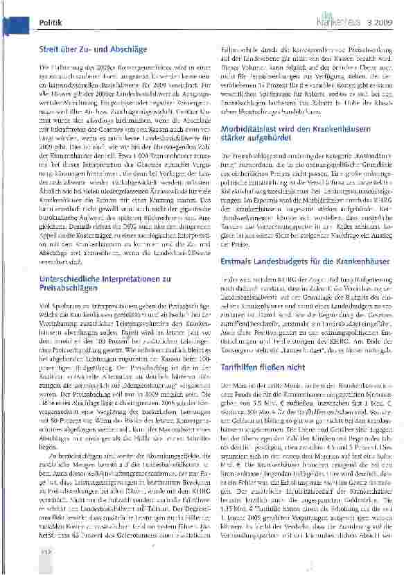Vorschauseite 3: Das Krankenhausfinanzierungsreformgesetz aus der Sicht der DKG
