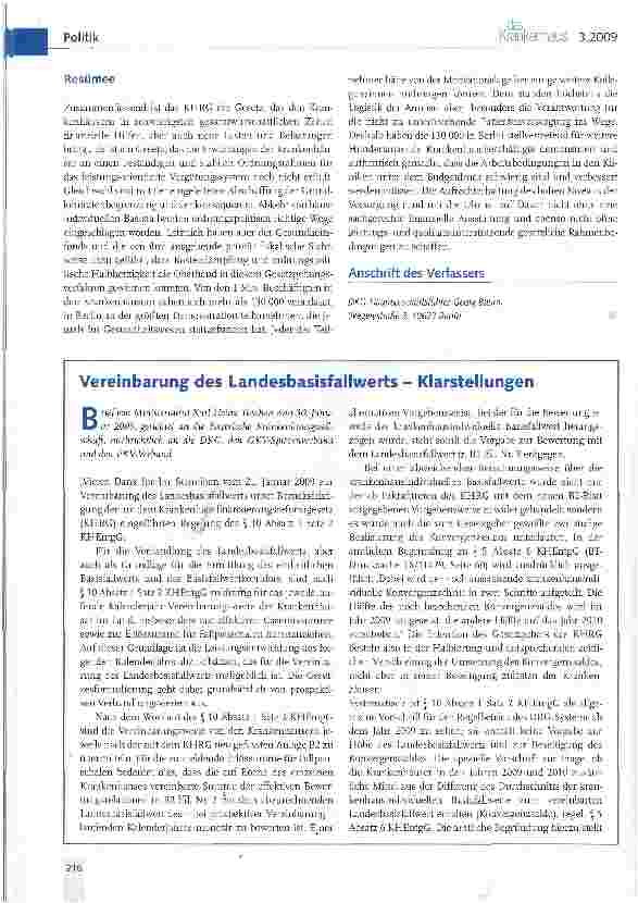Vorschauseite 6: Das Krankenhausfinanzierungsreformgesetz aus der Sicht der DKG