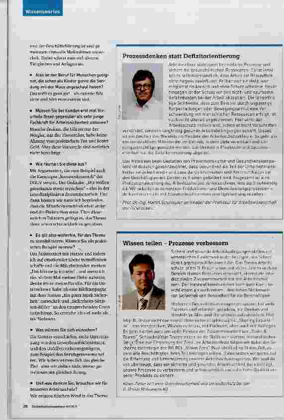 Vorschauseite 3: Neue Arbeitswelten brauchen neue Arbeitsschützer