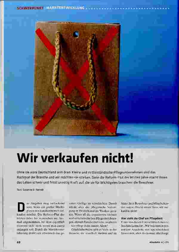 Vorschauseite 1: Wir verkaufen nicht!