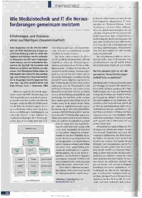 Vorschauseite 1: Wie Medizintechnik und IT die Herausforderungen gemeinsam meistern