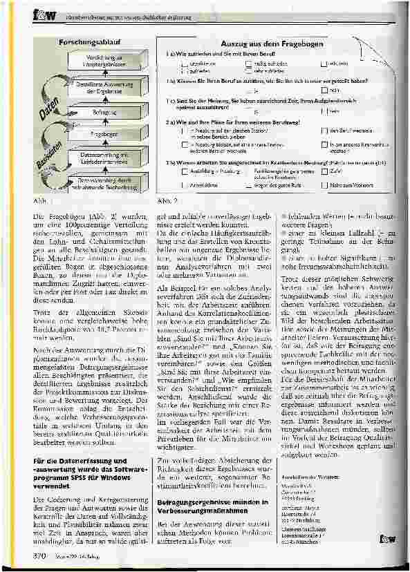 Vorschauseite 2: Mitarbeiterbefragung mit wissenschaftlicher Begleitung