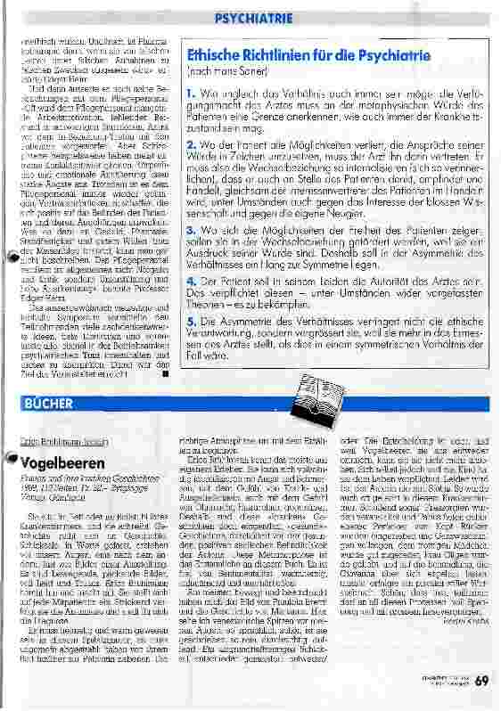 Vorschauseite 4: Psychiatrisches Tun ist immer ein An-tun 1. Münsinger Symposium: Psychiatrie im Anspruch der Ethik