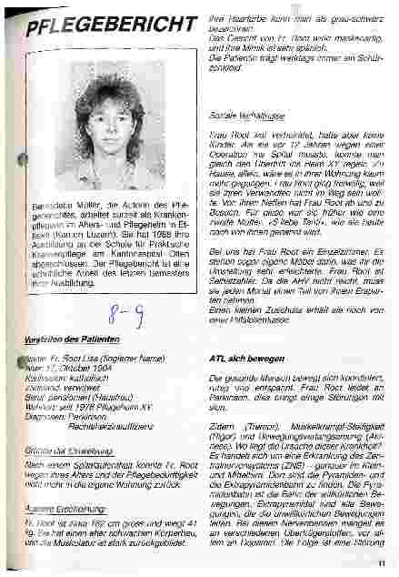 Vorschauseite 1: Pflegebericht