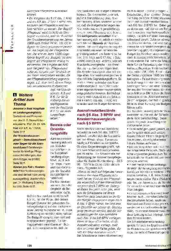 Vorschauseite 5: Betriebsvergleich nach Recht und Gesetz Rechtliche Relevanz des Krankenhausvergleiches und Folgen für die Budgetfindung