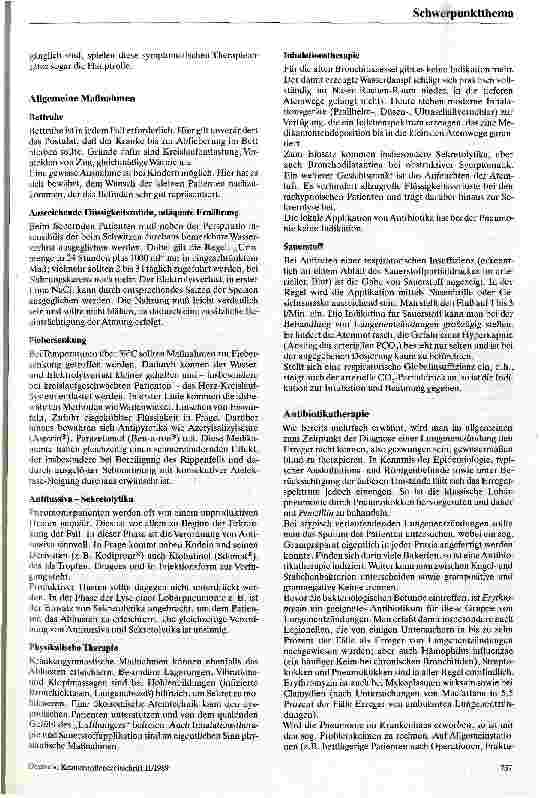 Vorschauseite 4: Pneumonien Diagnostik und grundsätzliche Behandlungsmöglichkeiten
