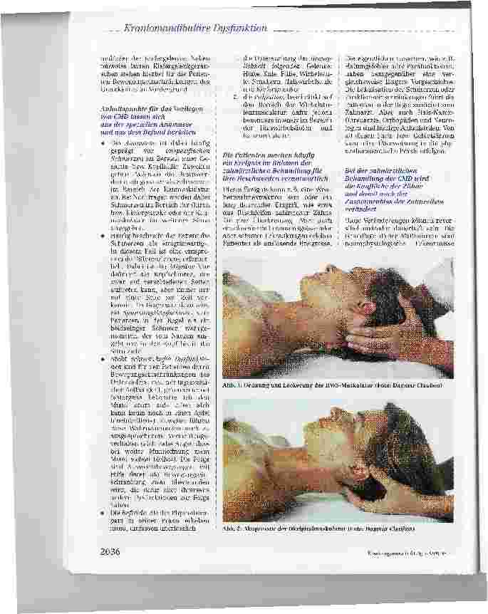 Vorschauseite 2: Cranio-Mandibuläre Dysfunktion (CMD) -eine Aufgabe für den Physiotherapeuten