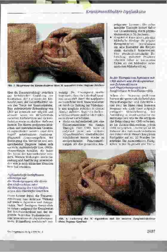 Vorschauseite 3: Cranio-Mandibuläre Dysfunktion (CMD) -eine Aufgabe für den Physiotherapeuten