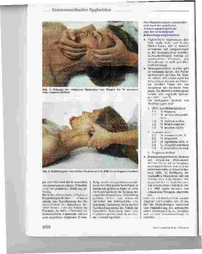 Vorschauseite 4: Cranio-Mandibuläre Dysfunktion (CMD) -eine Aufgabe für den Physiotherapeuten
