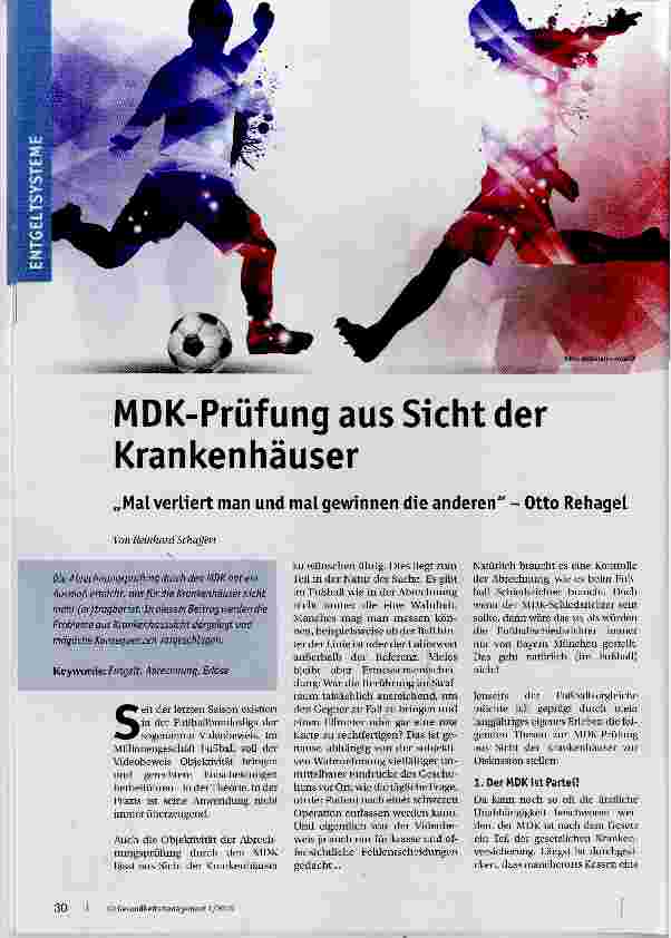 Vorschauseite 1: MDK-Prüfung aus Sicht der Krankenhäuser