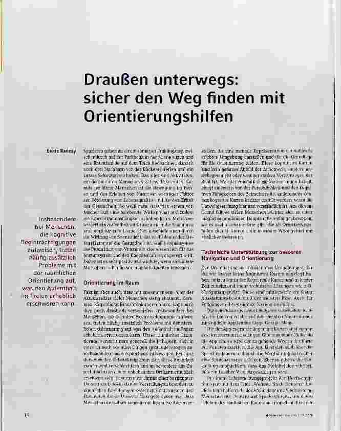 Vorschauseite 1: Draußen unterwegs: sicher den Weg finden mit Orientierungshilfen