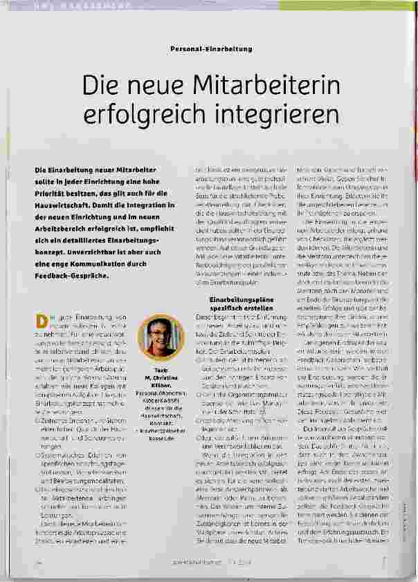 Vorschauseite 1: Die neue Mitarbeiterin erfolgreich integrieren