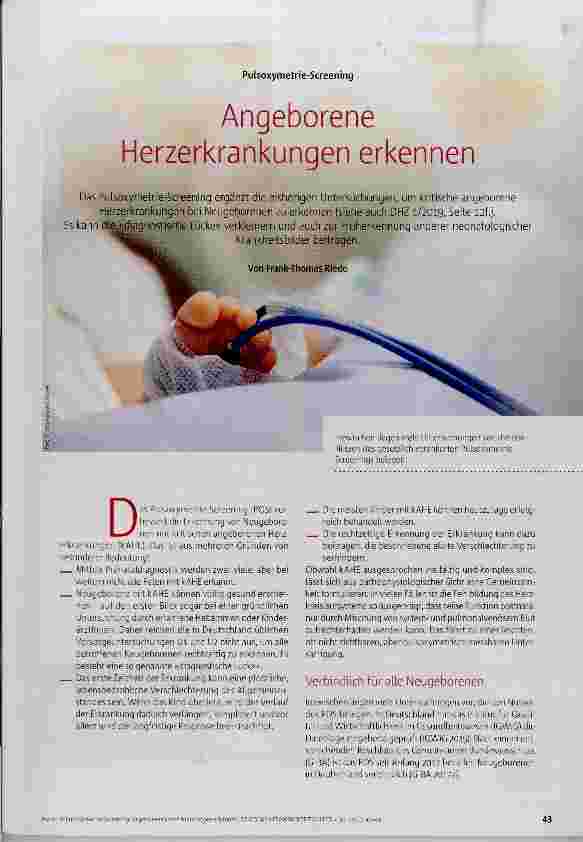 Vorschauseite 1: Angeborene Herzerkrankungen erkennen