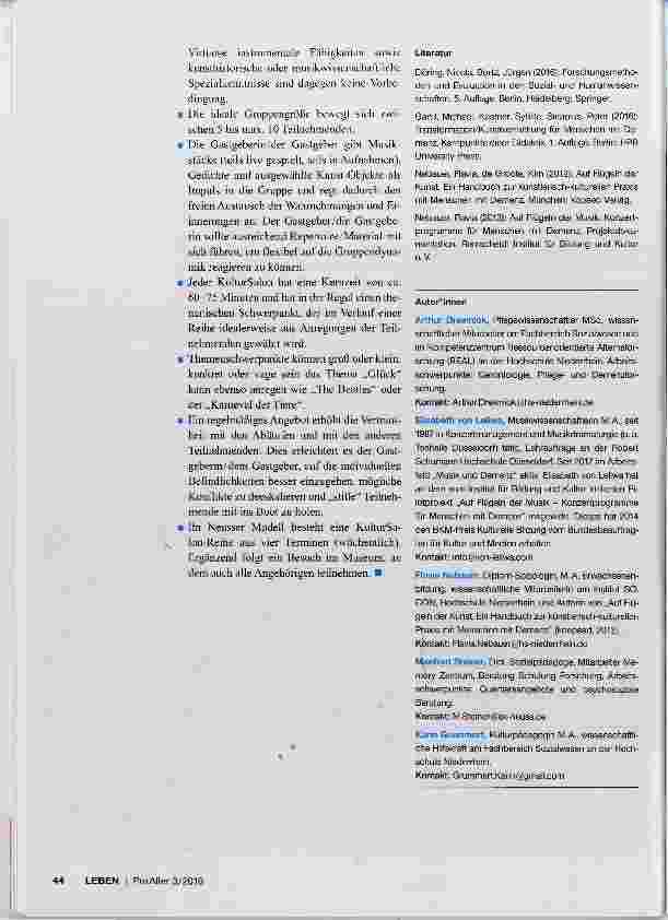 Vorschauseite 5: KulturSalon für Menschen mit Demenz