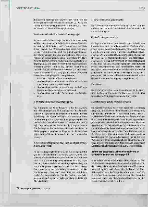 Vorschauseite 4: Akademisierungsprozess der Physiotherapie in Deutschland im bildungsund gesundheitspolitischen Kontext