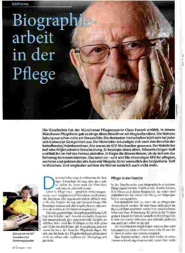Vorschauseite 1: Biographiearbeit in der Pflege