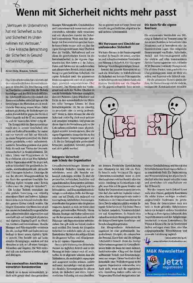 Vorschauseite 1: Wenn mit Sicherheit nichts mehr passt
